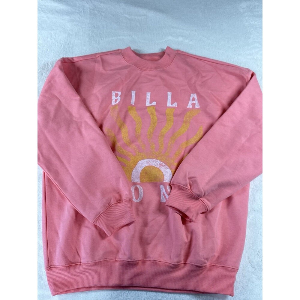 Billabong Pink Graphic Crewneck Sweatshirt